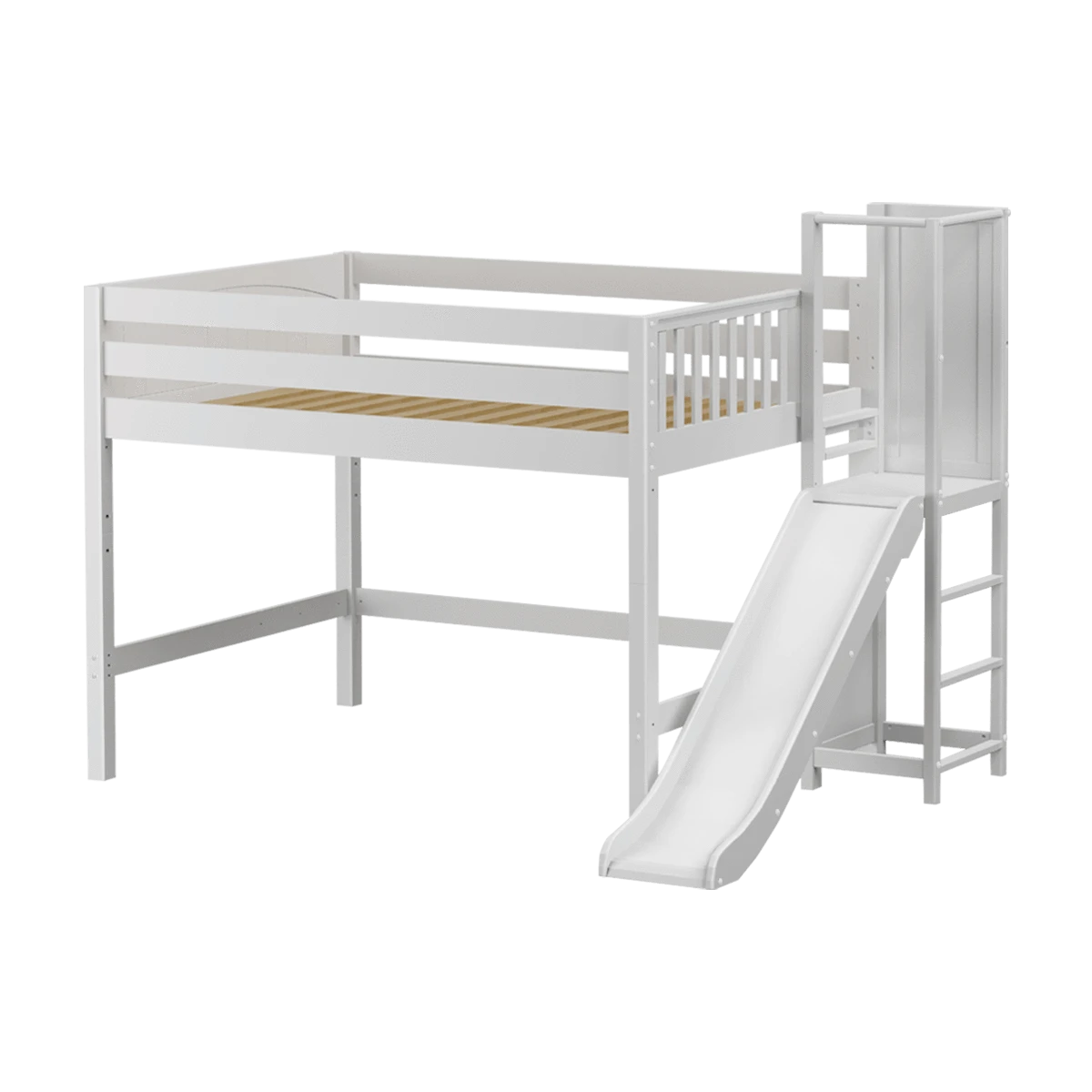 Maxtrix Full Mid Loft Bed With Slide Platform 19 Maxtrix Full Mid Loft Bed With Slide Platform - Image 17