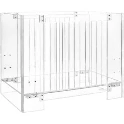 Nursery Works Vetro Mini Crib With Mattress -Kids Furniture NW1060CA White Background 03