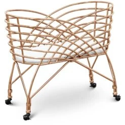 Nursery Works Aura Bassinet 16 Nursery Works Aura Bassinet -Kids Furniture NW16734RGLD White Background 05