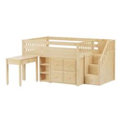 Maxtrix Full Low Loft Bed With Stairs, Storage + Desk -Kids Furniture PERFECT4 NS 8ee6a1af 70ca 46bc b435 a69d0de62b39