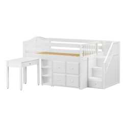Maxtrix Full Low Loft Bed With Stairs, Storage + Desk -Kids Furniture PERFECT4 WC d09032d2 fee1 4dd2 91b5 2e4bf7e6b07a