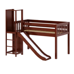 Maxtrix Twin Low Loft Bed With Slide Platform -Kids Furniture POCUS CS da97567d f5bb 44f2 984c 2fb9d3bdfefb