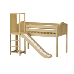 Maxtrix Twin Low Loft Bed With Slide Platform -Kids Furniture POCUS NC f9441606 9070 436b afab 9882d7cda921