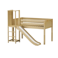 Maxtrix Twin Low Loft Bed With Slide Platform -Kids Furniture POCUS NP fed01e00 367e 424b a4da 79fd2d8f6fbd