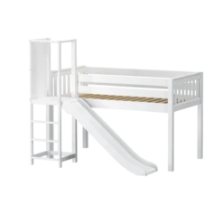 Maxtrix Twin Low Loft Bed With Slide Platform -Kids Furniture POCUS WS 7705fe68 445a 4ca3 aa85 9d6e52feb9fc