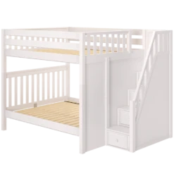 Maxtrix Queen High Bunk Bed With Stairs -Kids Furniture POPPER WS LEFT