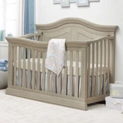 Sorelle Providence 4-in-1 Crib -Kids Furniture Providence Heritage Fog Crib Lifestyle a