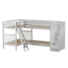 Maxtrix Twin High Corner Bunk Bed With Ladder + Stairs - R