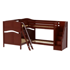 Maxtrix Full High Corner Bunk Bed With Ladder + Stairs - R -Kids Furniture QUANTUM CC bf775cc4 bc43 4668 a181 d8d7325baaf7
