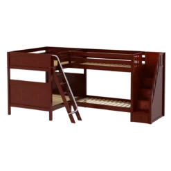 Maxtrix Full High Corner Bunk Bed With Ladder + Stairs - R -Kids Furniture QUANTUM CP a801f543 3bb7 444d 98fe ae3e356b2cee