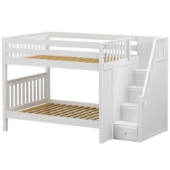 Maxtrix Full Medium Bunk Bed With Stairs