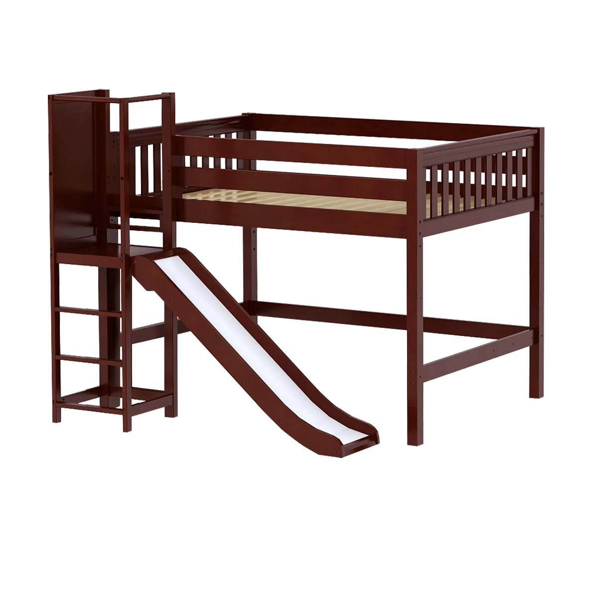 Maxtrix Full Mid Loft Bed With Slide Platform 6 Maxtrix Full Mid Loft Bed With Slide Platform - Image 4