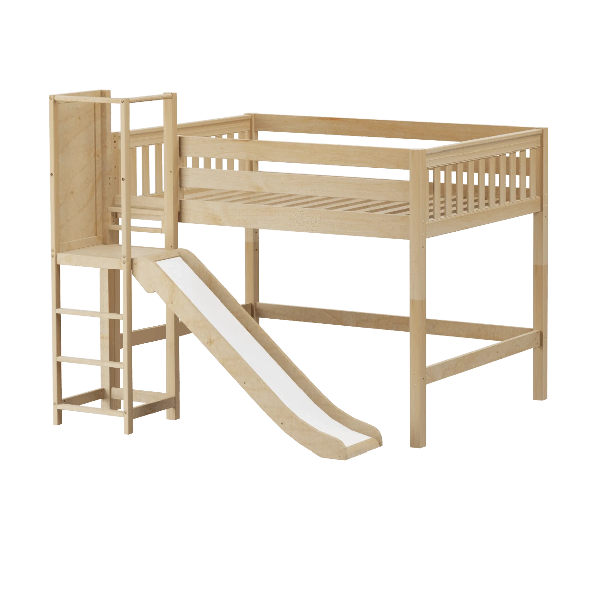 Maxtrix Full Mid Loft Bed With Slide Platform 8 Maxtrix Full Mid Loft Bed With Slide Platform - Image 6