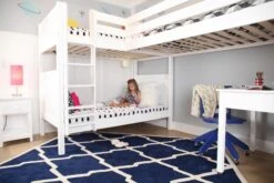 Maxtrix Twin High Corner Loft Bunk Bed With Ladder + Stairs - R -Kids Furniture RD1AUFI 1553019846065