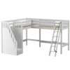 Maxtrix Twin XL High Corner Loft Bed With Ladder + Stairs - L 1 Maxtrix Twin XL High Corner Loft Bed With Ladder + Stairs - L -Kids Furniture ROOFTOP WS 4810f033 5556 4a16 82f1 9cf5e1a12660