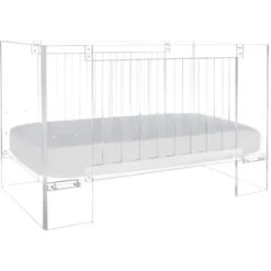 Nursery Works Vetro Crib Clear Acrylic 11 Nursery Works Vetro Crib Clear Acrylic -Kids Furniture S1000CA White Background 02