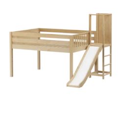 Maxtrix Full Low Loft Bed With Slide Platform -Kids Furniture SIM NP b01f505c 4cad 4f91 9792 9c274f58d9e0