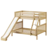 Maxtrix Twin Over Full Medium Bunk Bed + Slide -Kids Furniture SLICK NS