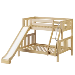 Maxtrix Twin Over Full Medium Bunk Bed + Slide