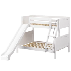 Maxtrix Twin Over Full Medium Bunk Bed + Slide -Kids Furniture SLICK WP