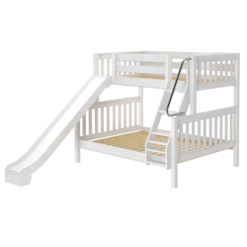 Maxtrix Twin Over Full Medium Bunk Bed + Slide -Kids Furniture SLICK WS