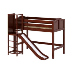 Maxtrix Twin Mid Loft Bed With Slide Platform -Kids Furniture SLOT CC 798caecf 4729 4db5 9481 079f500537da