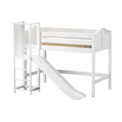 Maxtrix Twin Mid Loft Bed With Slide Platform -Kids Furniture SLOT WC