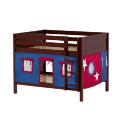 Maxtrix Full Low Bunk Bed With Straight Ladder + Curtain 23 Maxtrix Full Low Bunk Bed With Straight Ladder + Curtain -Kids Furniture SLURP21 CP 113ef4a4 6bda 45ca 83b5 328ce8334f21