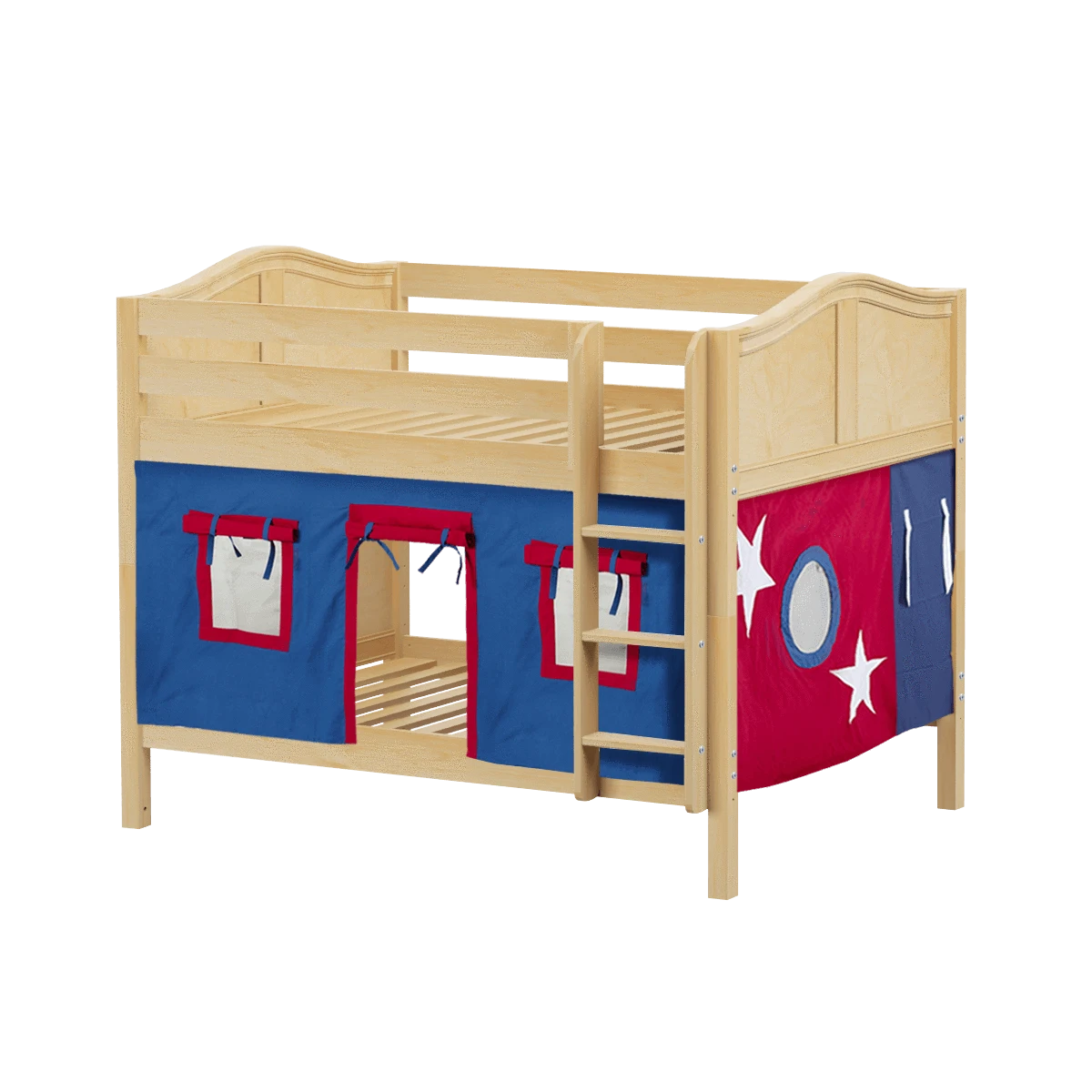 Maxtrix Full Low Bunk Bed With Straight Ladder + Curtain 7 Maxtrix Full Low Bunk Bed With Straight Ladder + Curtain - Image 5