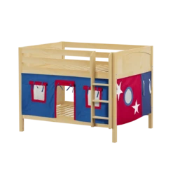 Maxtrix Full Low Bunk Bed With Straight Ladder + Curtain 27 Maxtrix Full Low Bunk Bed With Straight Ladder + Curtain -Kids Furniture SLURP21 NP 20fc0aad 2628 4faf 8b7d cea4db5bcdbb