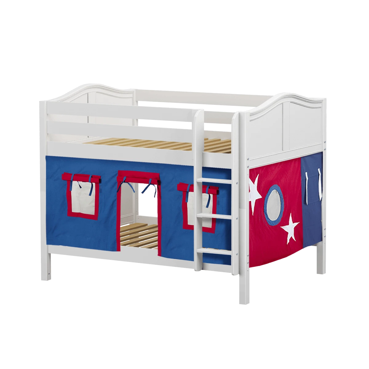 Maxtrix Full Low Bunk Bed With Straight Ladder + Curtain 6 Maxtrix Full Low Bunk Bed With Straight Ladder + Curtain - Image 4