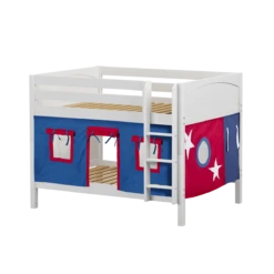Maxtrix Full Low Bunk Bed With Straight Ladder + Curtain 29 Maxtrix Full Low Bunk Bed With Straight Ladder + Curtain -Kids Furniture SLURP21 WP c43ce40a a626 4016 8089 abe1343588fa