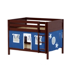 Maxtrix Full Low Bunk Bed With Straight Ladder + Curtain 32 Maxtrix Full Low Bunk Bed With Straight Ladder + Curtain -Kids Furniture SLURP22 CP 9cc8d3d0 b5e2 4e88 9bf0 da5e4e5eaa47