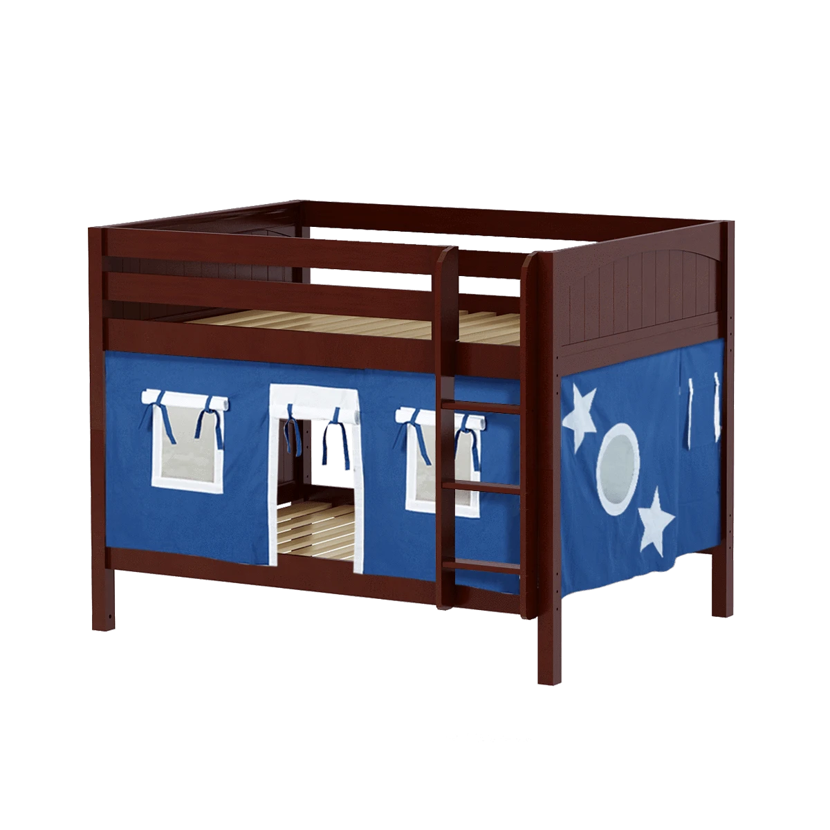 Maxtrix Full Low Bunk Bed With Straight Ladder + Curtain 13 Maxtrix Full Low Bunk Bed With Straight Ladder + Curtain - Image 11