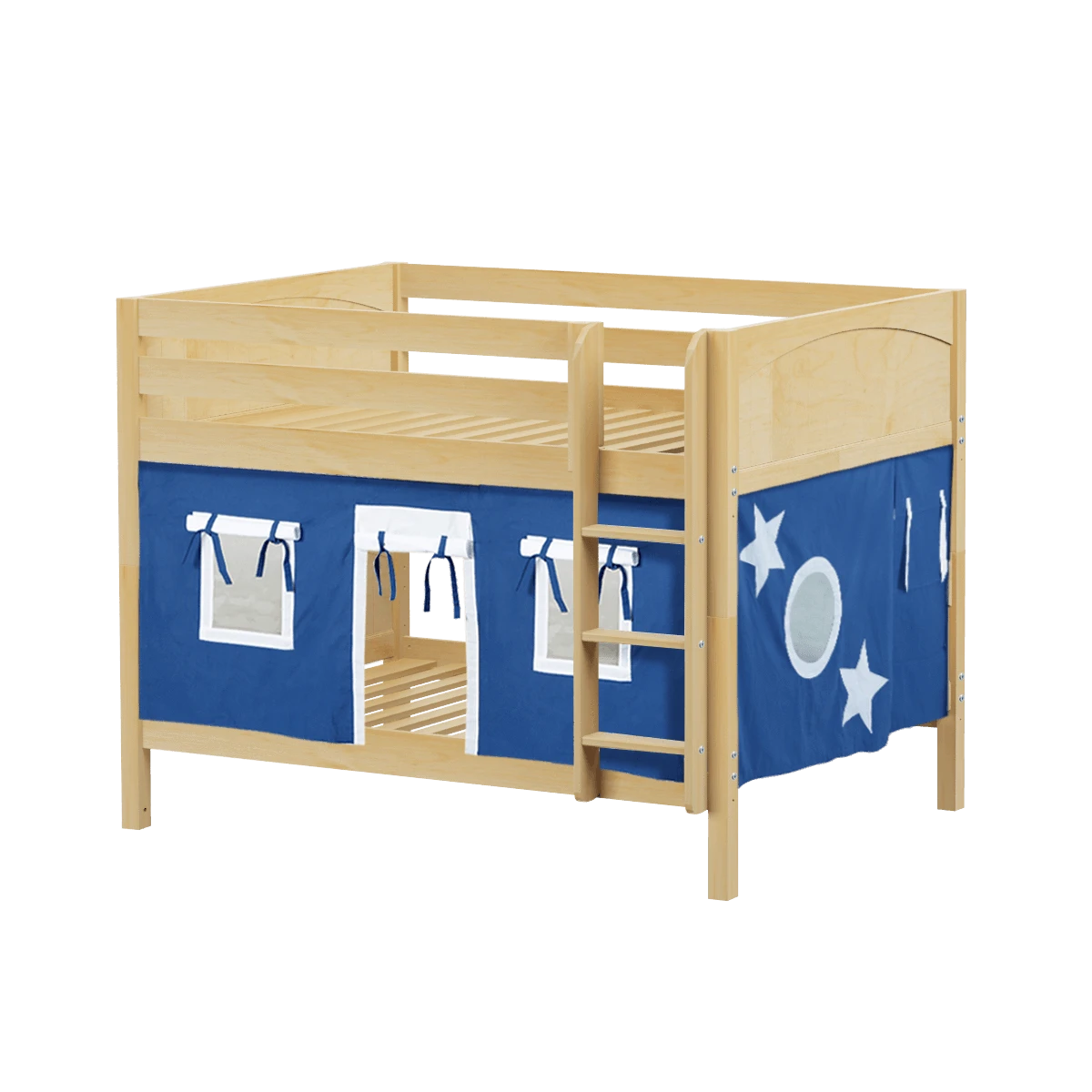 Maxtrix Full Low Bunk Bed With Straight Ladder + Curtain 17 Maxtrix Full Low Bunk Bed With Straight Ladder + Curtain - Image 15