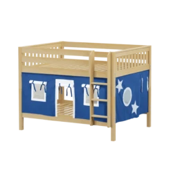 Maxtrix Full Low Bunk Bed With Straight Ladder + Curtain 37 Maxtrix Full Low Bunk Bed With Straight Ladder + Curtain -Kids Furniture SLURP22 NS 8c2e893b 24b7 4f95 a13e 152f0992e374