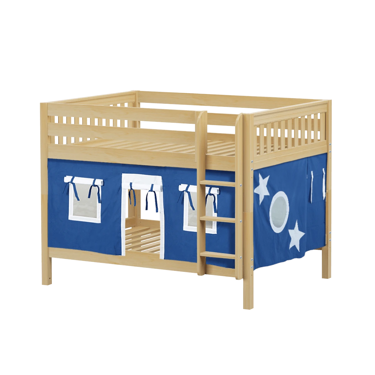 Maxtrix Full Low Bunk Bed With Straight Ladder + Curtain 18 Maxtrix Full Low Bunk Bed With Straight Ladder + Curtain - Image 16