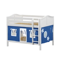 Maxtrix Full Low Bunk Bed With Straight Ladder + Curtain 34 Maxtrix Full Low Bunk Bed With Straight Ladder + Curtain -Kids Furniture SLURP22 WC e438404a 3a33 4c15 86b5 c9a2bc00e623