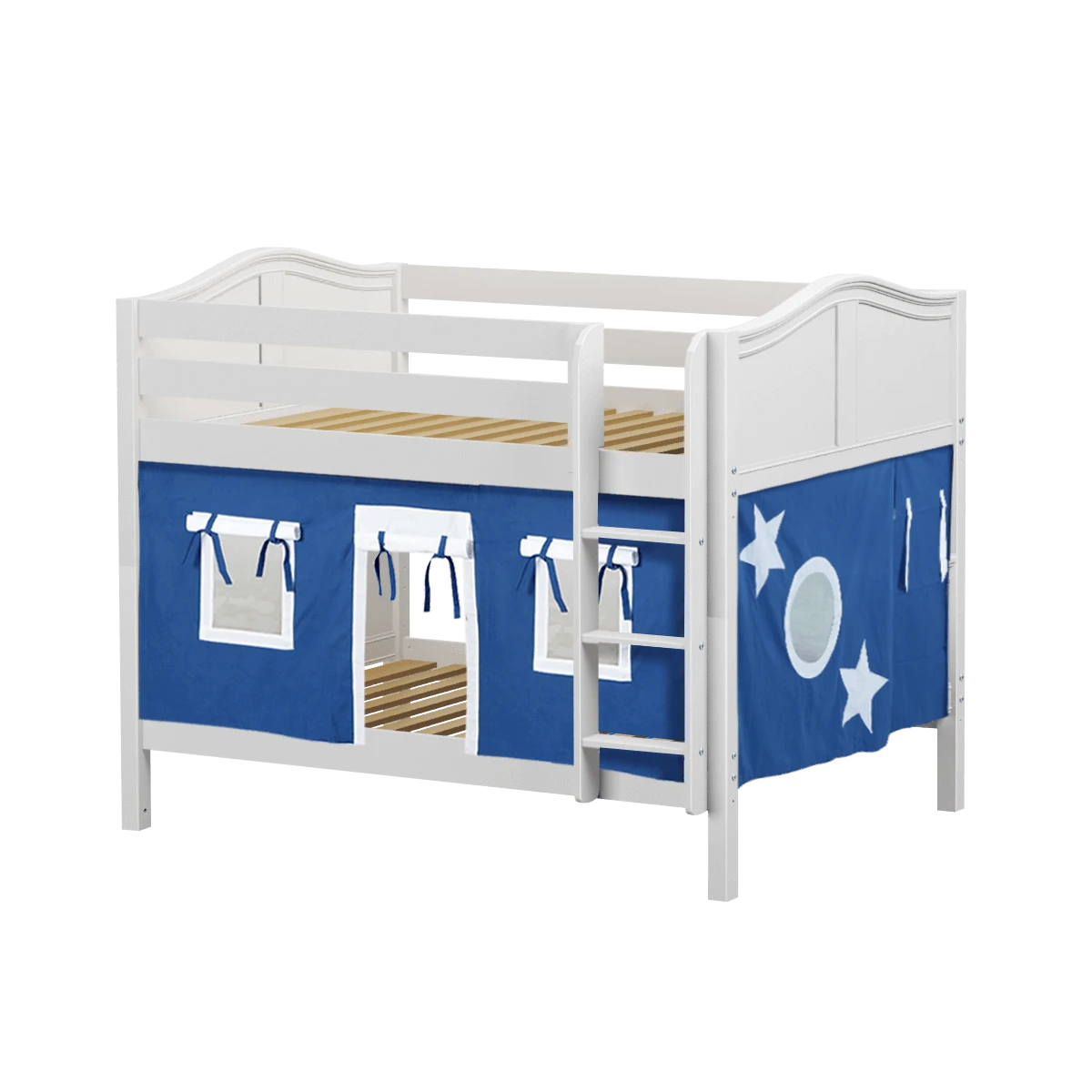 Maxtrix Full Low Bunk Bed With Straight Ladder + Curtain 15 Maxtrix Full Low Bunk Bed With Straight Ladder + Curtain - Image 13