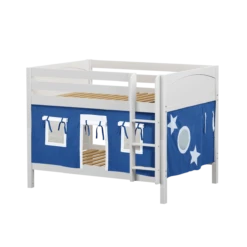 Maxtrix Full Low Bunk Bed With Straight Ladder + Curtain 38 Maxtrix Full Low Bunk Bed With Straight Ladder + Curtain -Kids Furniture SLURP22 WP cbad7324 522e 44eb ad69 1b6f97f85c65