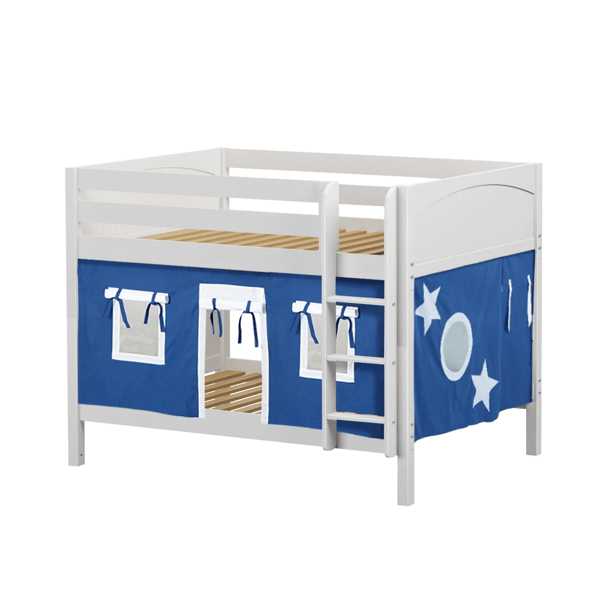 Maxtrix Full Low Bunk Bed With Straight Ladder + Curtain 19 Maxtrix Full Low Bunk Bed With Straight Ladder + Curtain - Image 17