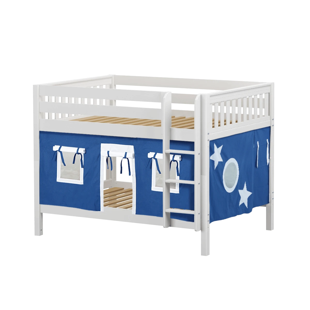 Maxtrix Full Low Bunk Bed With Straight Ladder + Curtain 20 Maxtrix Full Low Bunk Bed With Straight Ladder + Curtain - Image 18