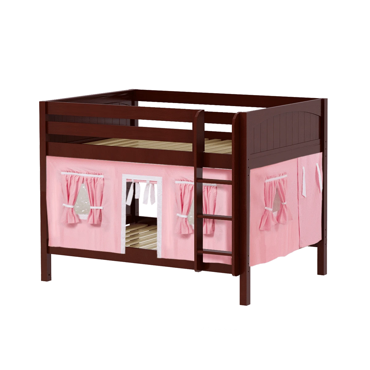 Maxtrix Full Low Bunk Bed With Straight Ladder + Curtain 22 Maxtrix Full Low Bunk Bed With Straight Ladder + Curtain - Image 20