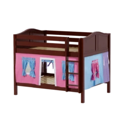 Maxtrix Full Low Bunk Bed With Straight Ladder + Curtain 40 Maxtrix Full Low Bunk Bed With Straight Ladder + Curtain -Kids Furniture SLURP28 CC 74437bc3 5383 490f bc72 e34d3765c548