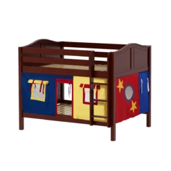 Maxtrix Full Low Bunk Bed With Straight Ladder + Curtain 31 Maxtrix Full Low Bunk Bed With Straight Ladder + Curtain -Kids Furniture SLURP29 CC 1d31df04 d408 4434 b7ca e7b1464be5d6