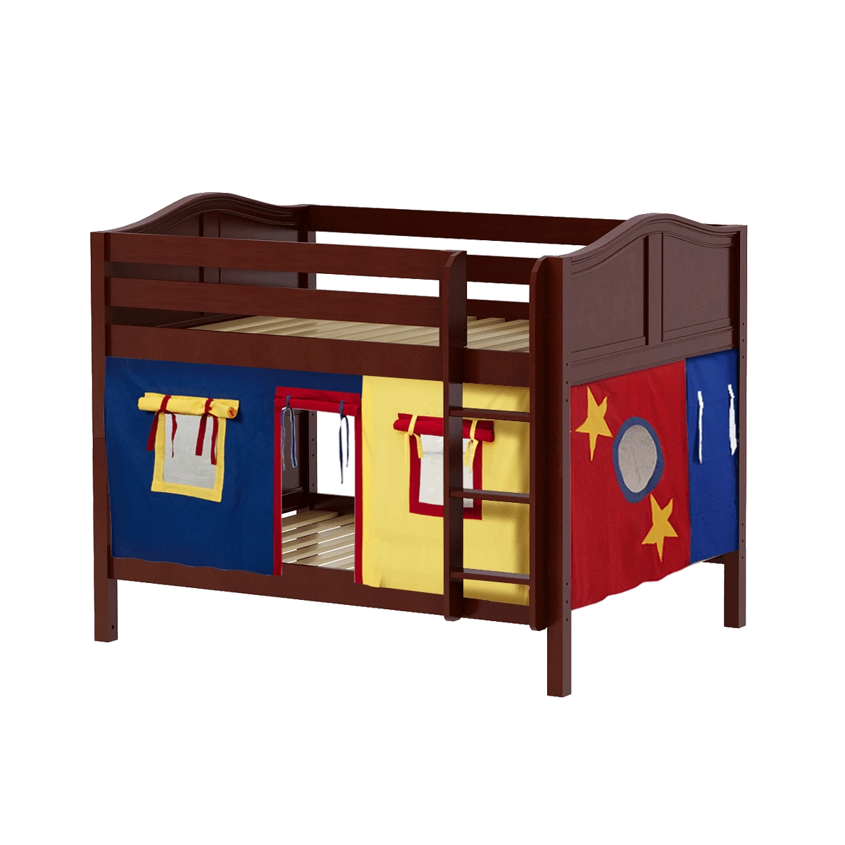 Maxtrix Full Low Bunk Bed With Straight Ladder + Curtain 12 Maxtrix Full Low Bunk Bed With Straight Ladder + Curtain - Image 10