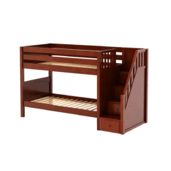 Maxtrix Twin Low Bunk Bed With Stairs -Kids Furniture STACKER CP
