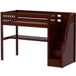 Maxtrix Twin High Loft Bed With Stairs + Desk -Kids Furniture STAR11 CS 0abb23f0 182d 4099 a356 d9603bcdb3dc