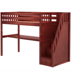 Maxtrix Twin XL High Loft Bed With Stairs + Desk -Kids Furniture STAR11 XL CS 792ab7d5 fa64 4cf0 a0a2 9149016a1239