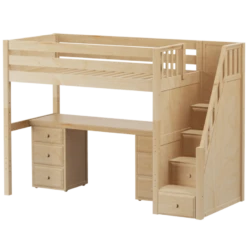 Maxtrix Twin High Loft Bed With Stairs + Desk -Kids Furniture STAR13 NP 63c7a433 e96a 4e33 a7a7 c1e91d4678d1